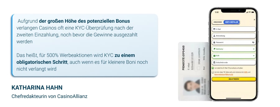 500% KYC Überprüfung