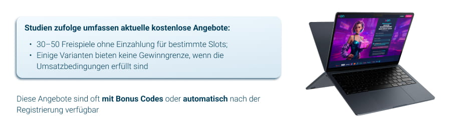 Aktuelle Bonusangebote ohne Einzahlung