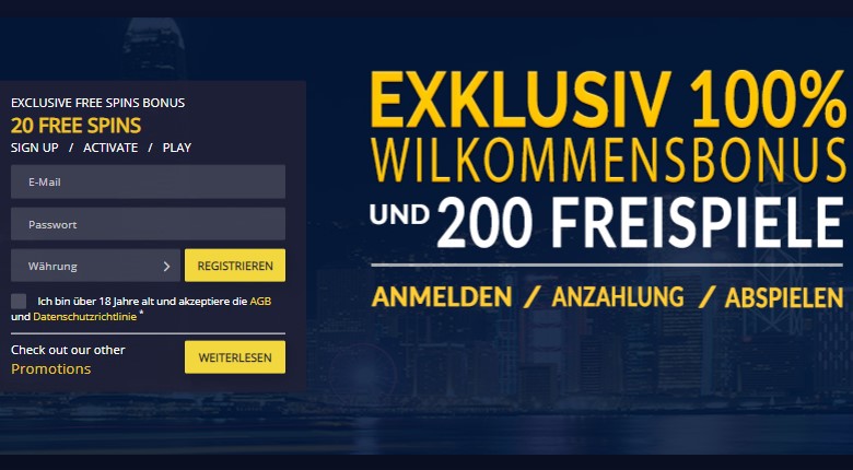 BetChain Casino – 20 Free Spins bei Anmeldung
