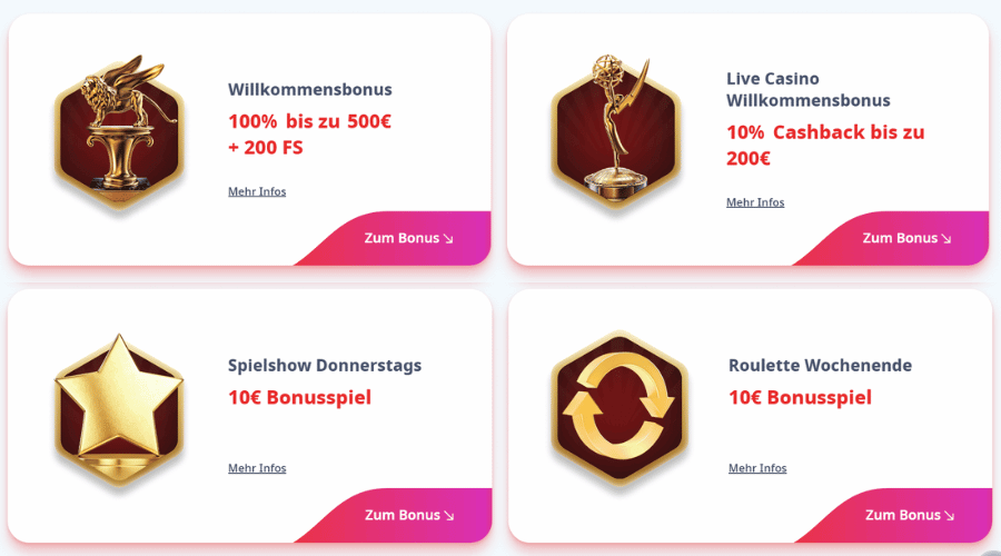 Casino Infinity Boni