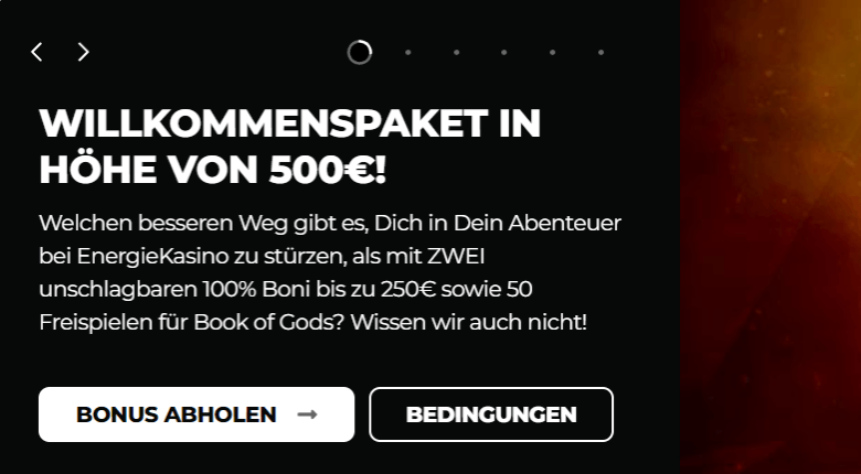 Energie Casino Bonus ohne Einzahlung