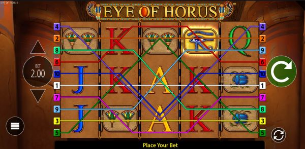 eye of horus slot paylines