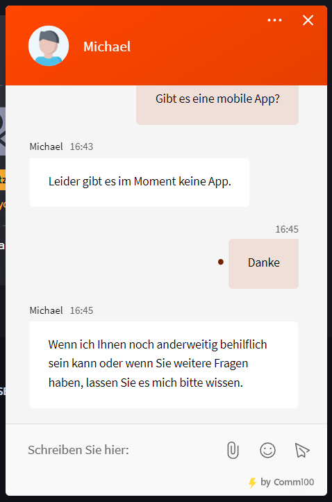 flappy live chat antwort