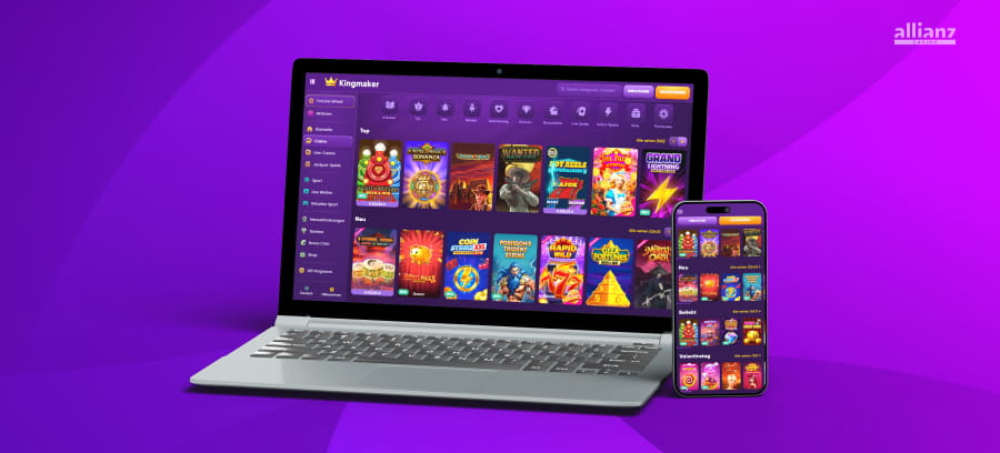 Auswahl an Spielen und Slots im KingMaker Casino