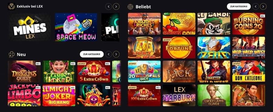 Lex Casino Spiele