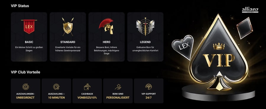 Lex Casino VIP-Programm