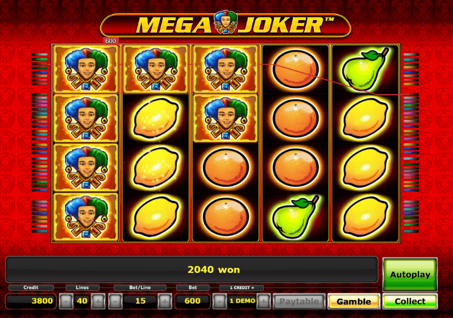 Mega Joker Slot Spielefeld