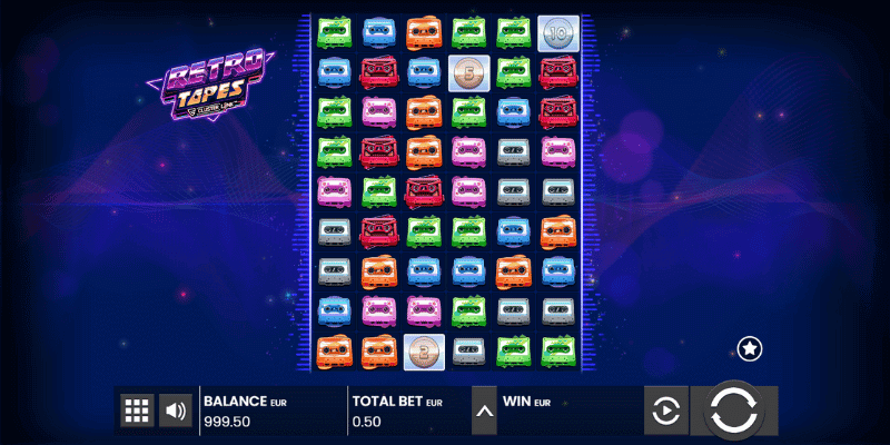 Retro Tapes Slot Spielefeld