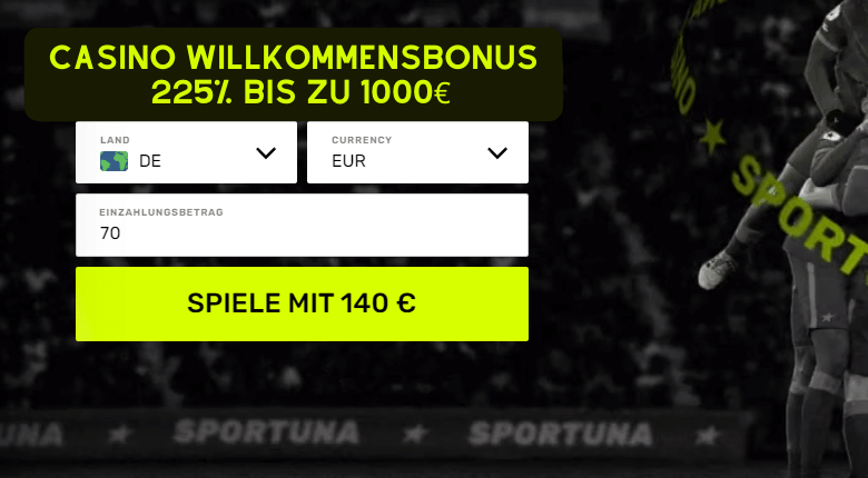 Sportuna Casino Bonus Code