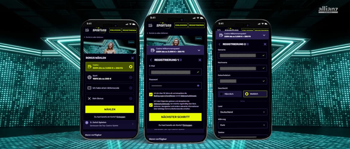 Sportuna Casino Registrierung