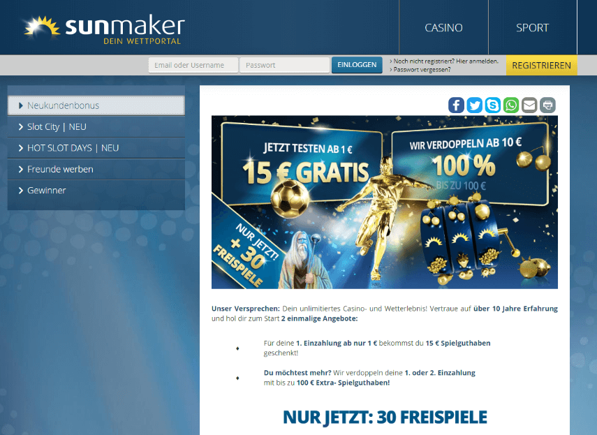 Sunmaker Echtgeld Sunmaker Echtgeld
