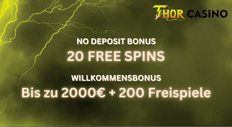 Thor Casino – 20 Freispiele ohne Einzahlung
