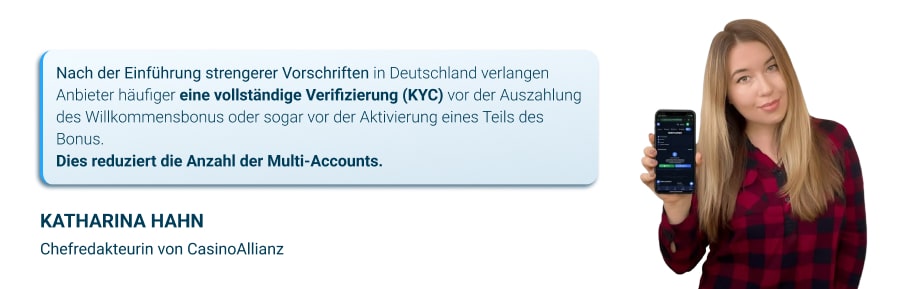 Willkommensbonus Bedingungen und Verifizierung